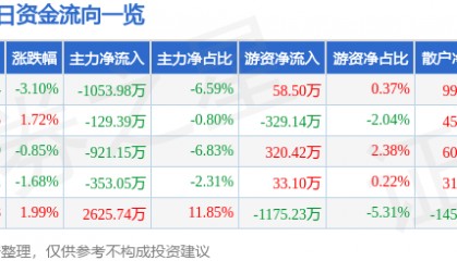 股票行情快报：华纺股份（600448）8月27日主力资金净卖出1053.98万元