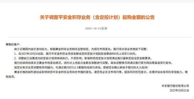 财经观察｜起购金额提高至1200元！多家银行积存金门槛有变，是何原因？